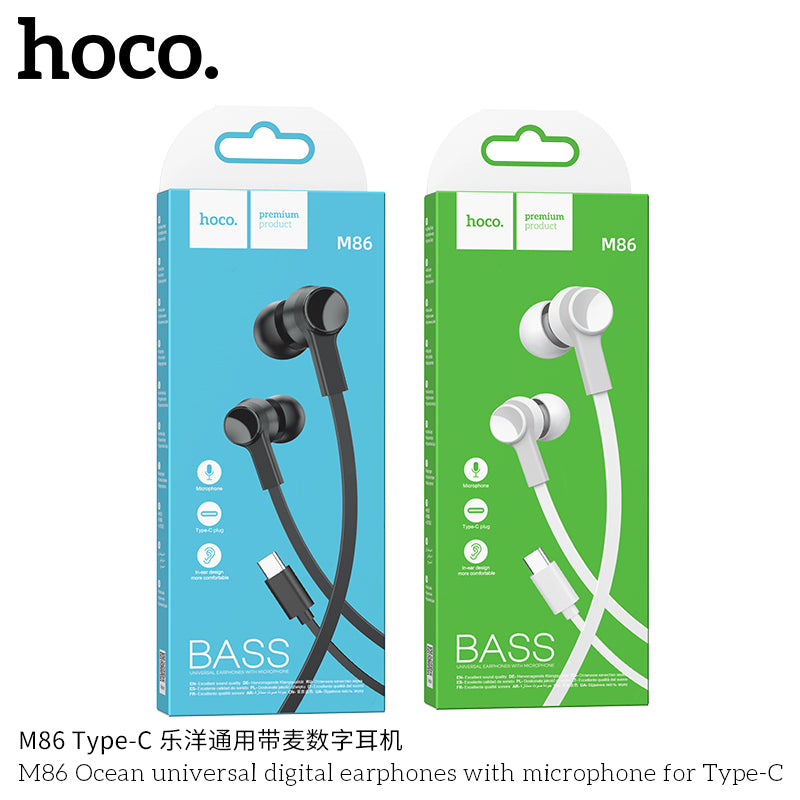 HD_SYNC:M86 Ocean universal digital earphones with microphone for Type-C
