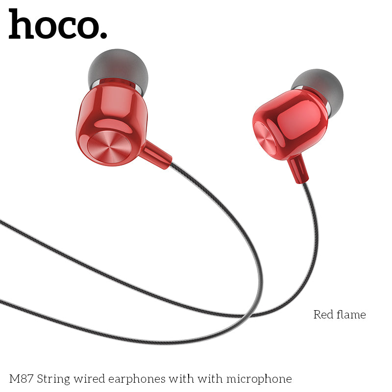 Hoco M87 String wired earphones with with microphone – TEQ PTY LTD