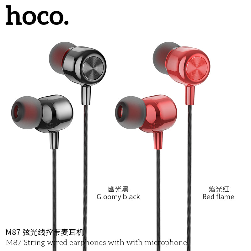 Hoco M87 String wired earphones with with microphone – TEQ PTY LTD