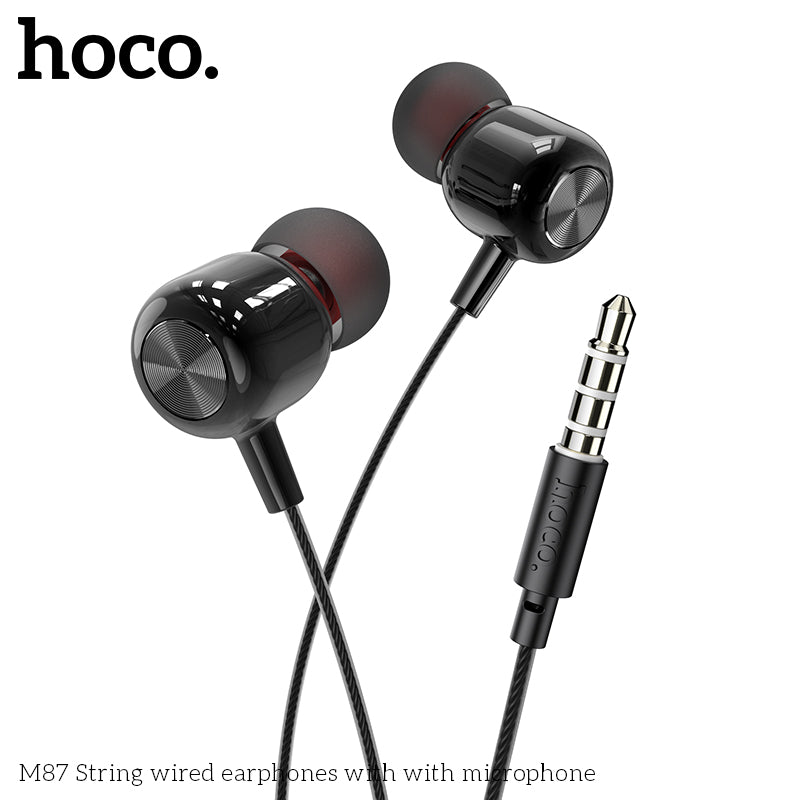 Hoco M87 String wired earphones with with microphone – TEQ PTY LTD