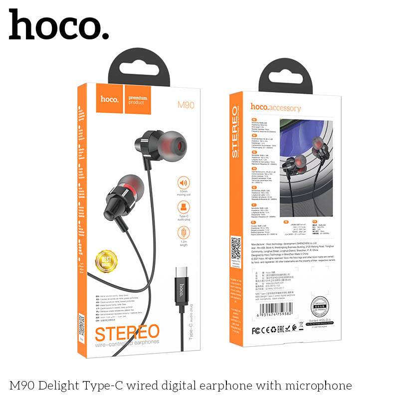 HD_SYNC:M90 Delight Type-C wired digital earphone with microphone