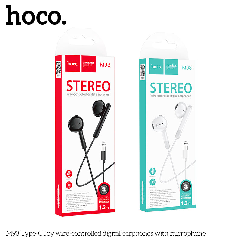 HD_SYNC:M93 Type-C Joy wire-controlled digital earphones with microphone