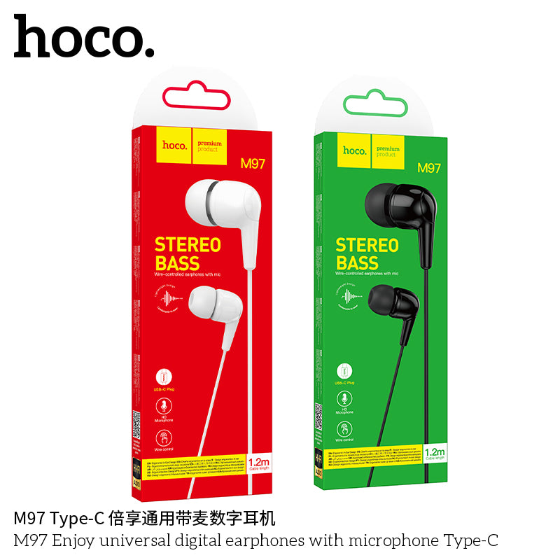 HD_SYNC:M97 Enjoy universal digital earphones with microphone Type-C