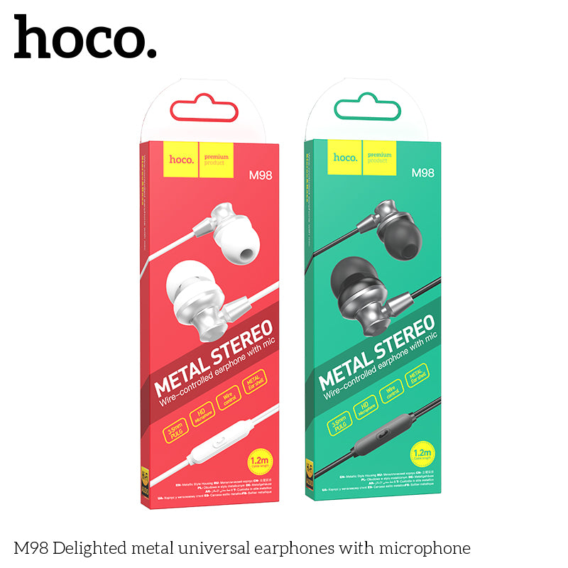 HD_SYNC:M98 Delighted metal universal earphones with microphone