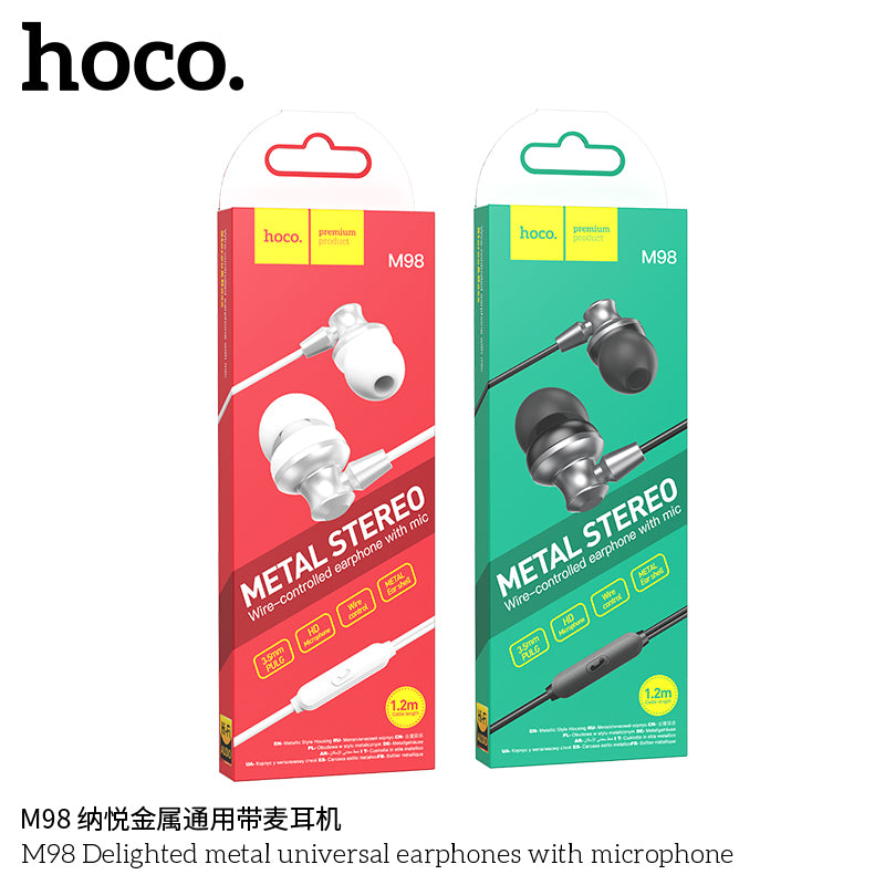 HD_SYNC:M98 Delighted metal universal earphones with microphone