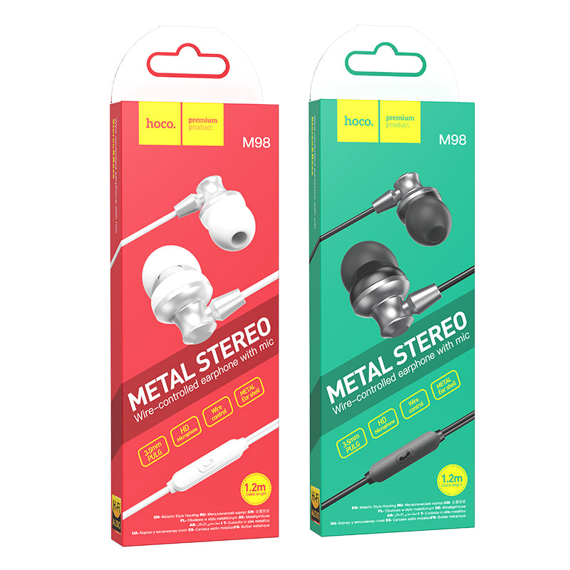 HD_SYNC:M98 Delighted metal universal earphones with microphone