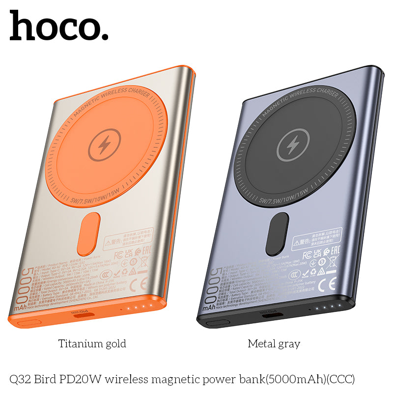Hoco Q32 Bird PD20W wireless magnetic power bank(5000mAh)(CCC) – TEQ ...