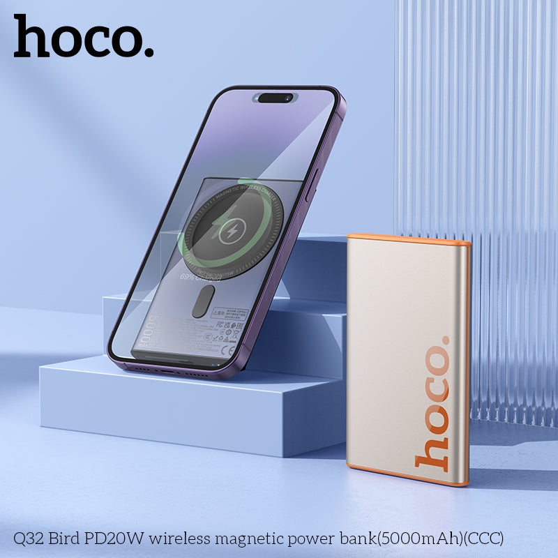 HD_SYNC:Q32 Bird PD20W wireless magnetic power bank(5000mAh)（CCC)
