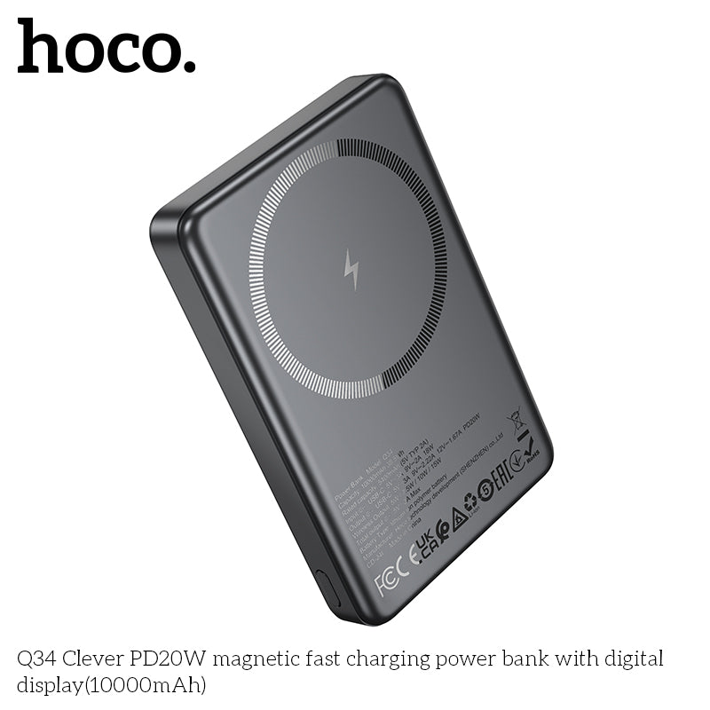 HD_SYNC:Q34 Clever PD20W magnetic fast charging power bank with digital display(10000mAh)(UN)