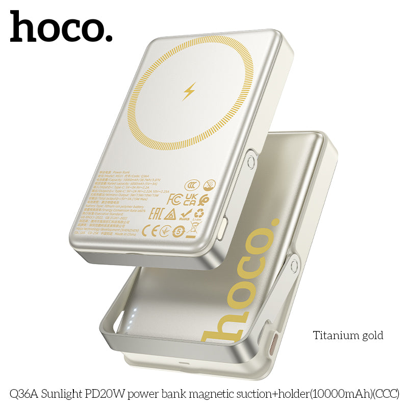 HD_SYNC:Q36A Sunlight PD20W power bank magnetic suction+holder(10000mAh)（CCC)