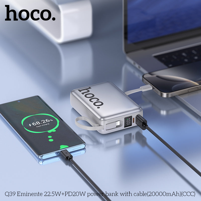 HD_SYNC:Q39 Eminente 22.5W+PD20W power bank with cable(20000mAh)