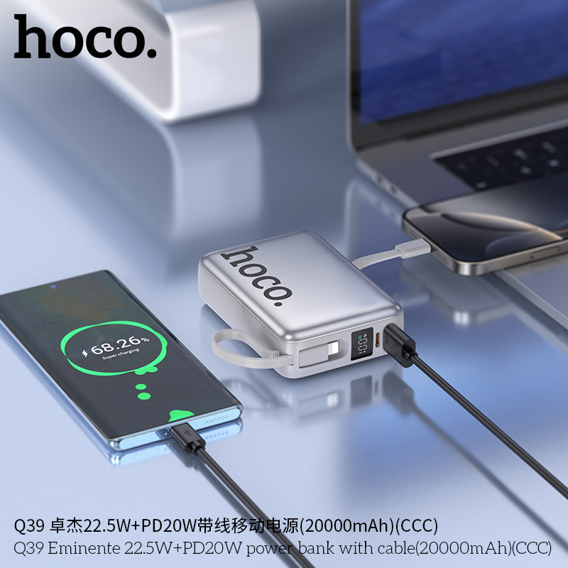 HD_SYNC:Q39 Eminente 22.5W+PD20W power bank with cable(20000mAh)