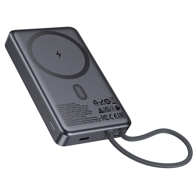 HD_SYNC:Q44 Origen dual PD20W magnetic power bank with cable dark(10000mAh)(UN)