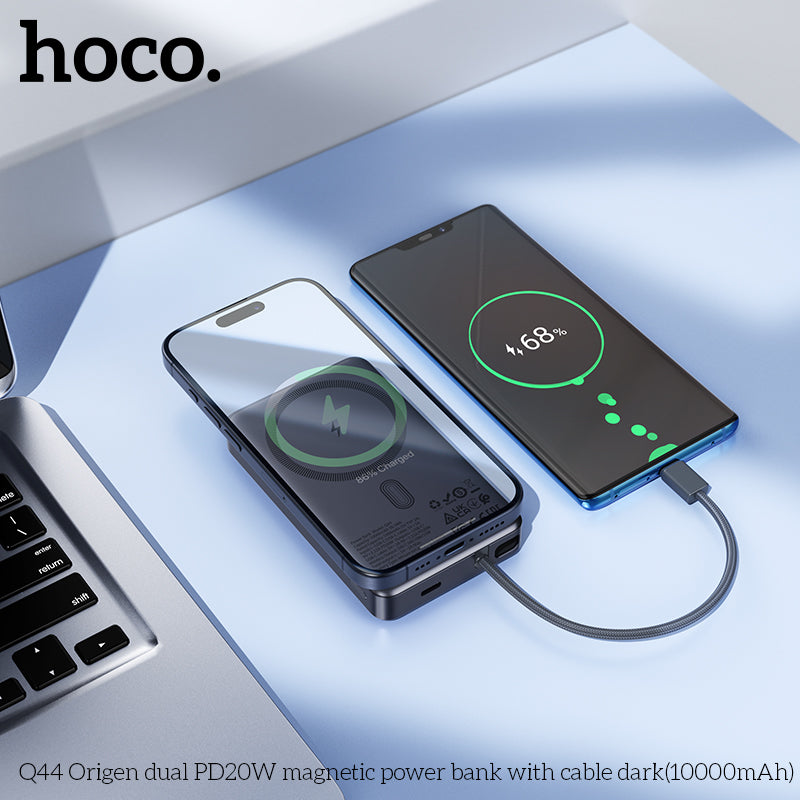 HD_SYNC:Q44 Origen dual PD20W magnetic power bank with cable dark(10000mAh)(UN)