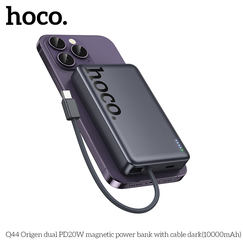 HD_SYNC:Q44 Origen dual PD20W magnetic power bank with cable dark(10000mAh)(UN)