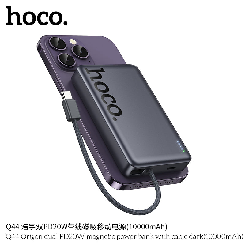 HD_SYNC:Q44 Origen dual PD20W magnetic power bank with cable dark(10000mAh)(UN)