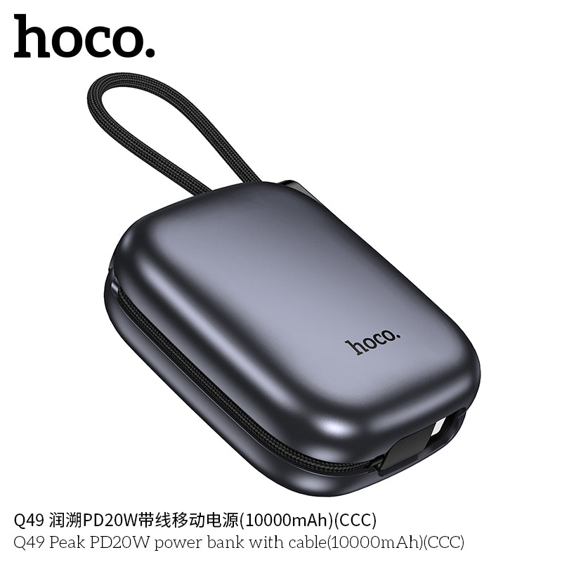 Hoco Q49 Peak PD20W power bank with cable(10000mAh)(CCC) – TEQ PTY LTD