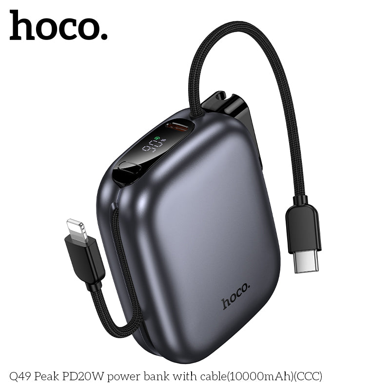 HD_SYNC:Q49 Peak PD20W power bank with cable(10000mAh)（CCC)
