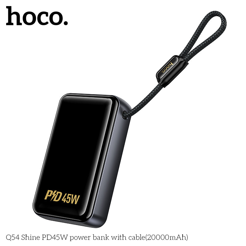HD_SYNC:Q54 Shine PD45W power bank with cable(20000mAh)