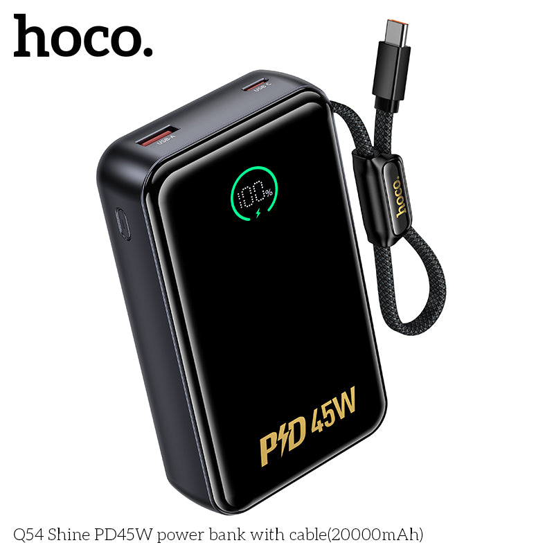 HD_SYNC:Q54 Shine PD45W power bank with cable(20000mAh)
