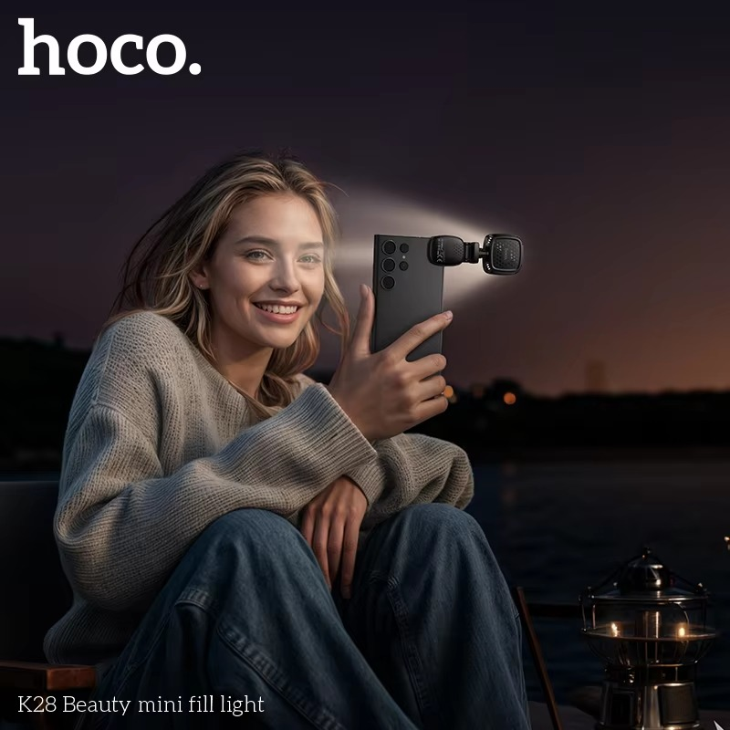 K28 Mini Rechargeable Selfie Fill Light - 3 Color Modes, Adjustable Brightness Clip-on LED Light For Mobile Phones & Computers