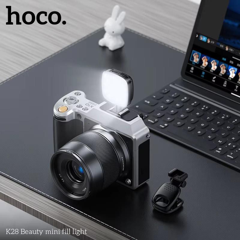 K28 Mini Rechargeable Selfie Fill Light - 3 Color Modes, Adjustable Brightness Clip-on LED Light For Mobile Phones & Computers