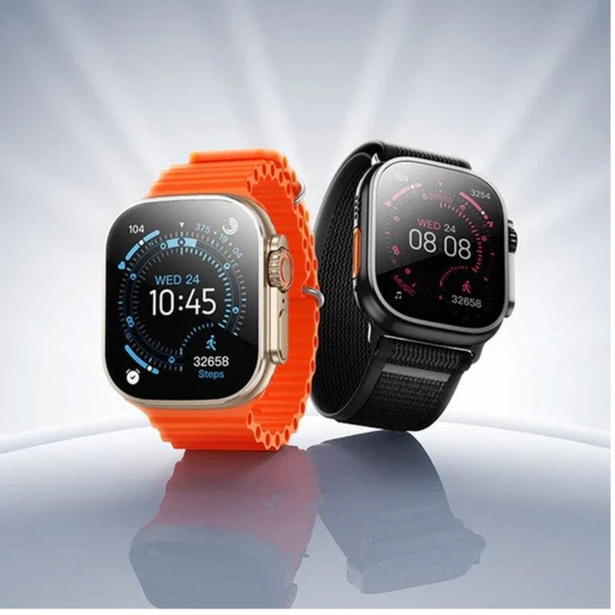 Hoco Smart Watch With Calling Feature (Y42 Ultra) 2 Straps - Orange ...