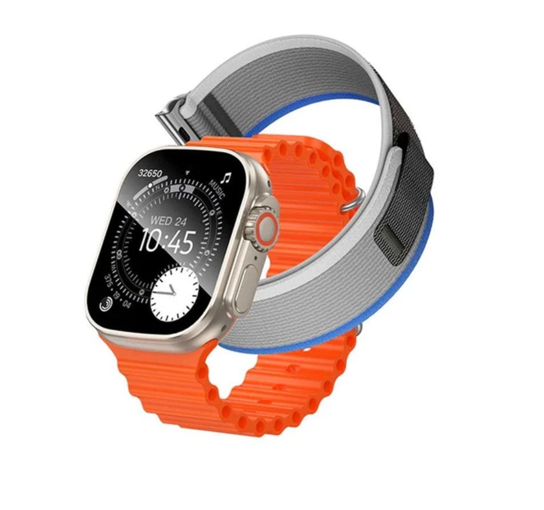 Hoco Smart Watch With Calling Feature (Y42 Ultra) 2 Straps - Orange ...