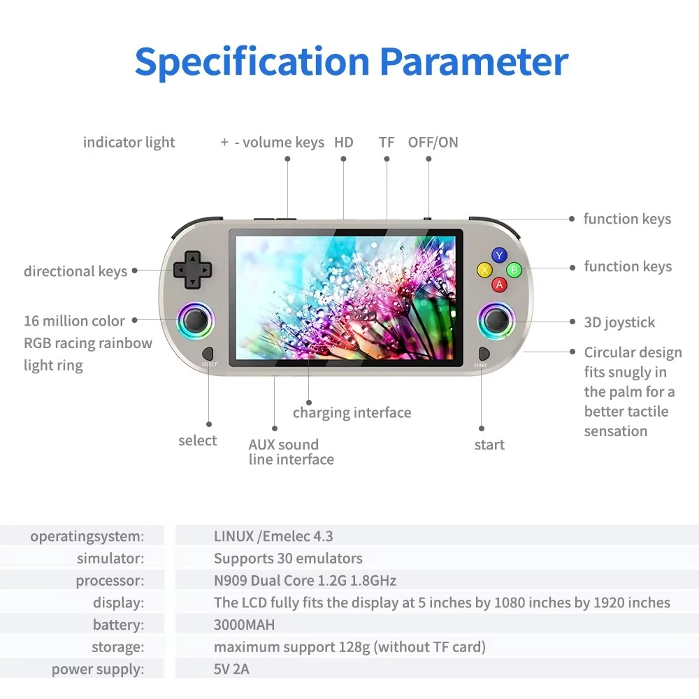 M22 Pro Retro Handheld Game Console 5.0 HDMI Video Game Player