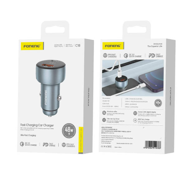 C18 A+C 2-Port Car Charger (48W)