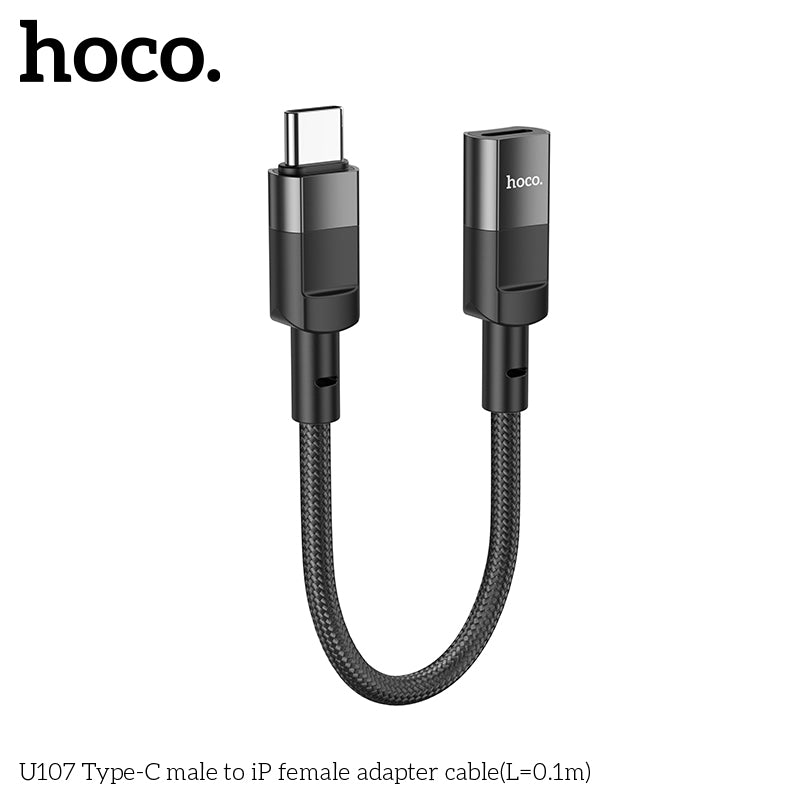 HD_SYNC:U107 Type-C male to iP female adapter cable(L=0.1m)