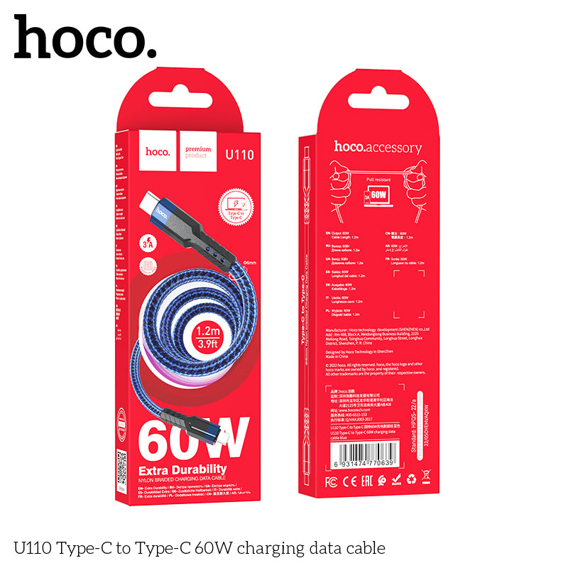 HD_SYNC:U110 Type-C to Type-C 60W charging data cable