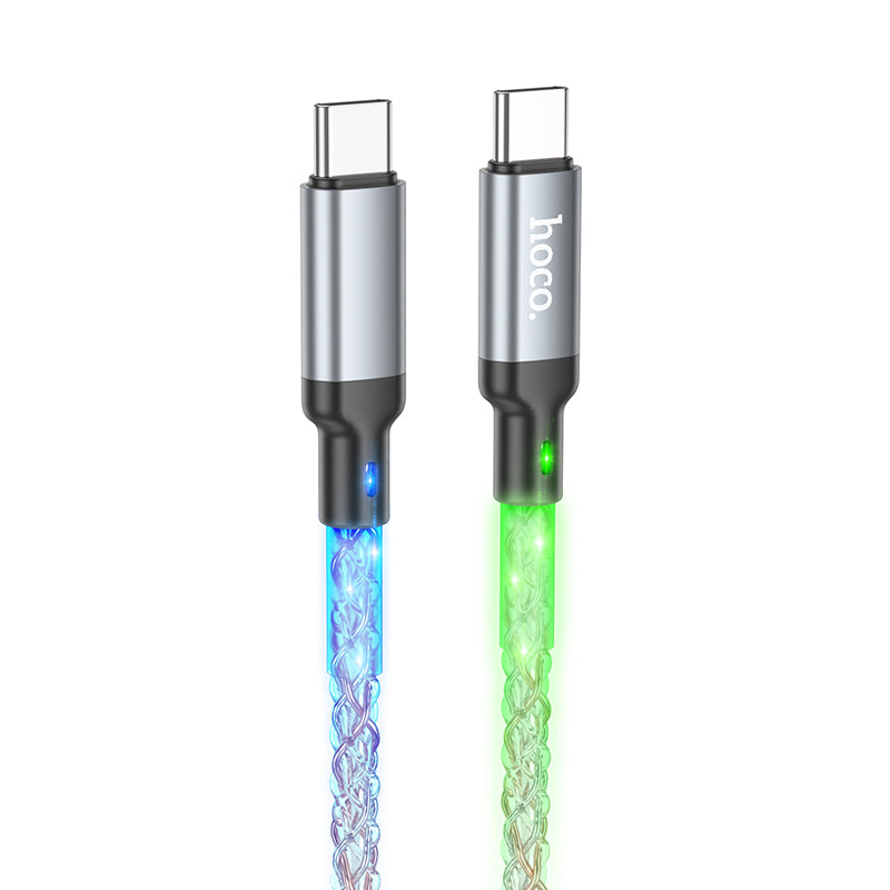 HD_SYNC:U112 Shine 60W charging data cable for Type-C to Type-C