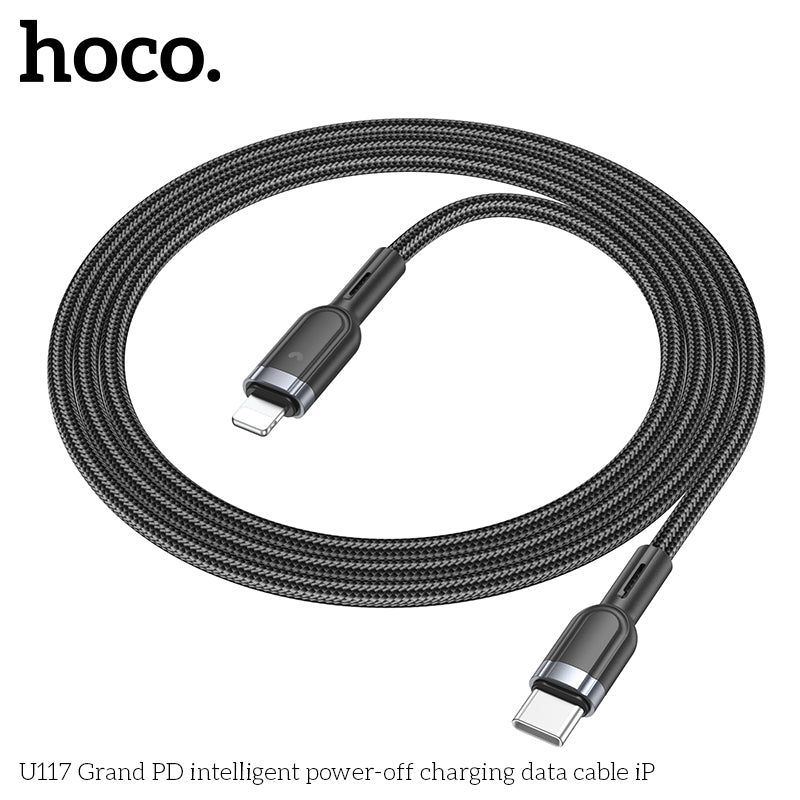 HD_SYNC:U117 Grand PD intelligent power-off charging data cable iP
