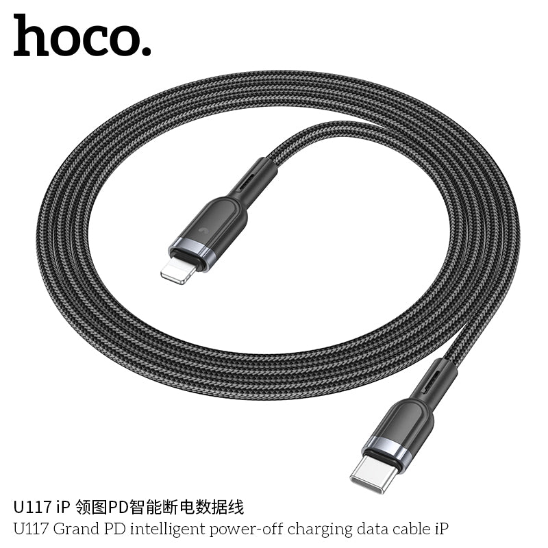 HD_SYNC:U117 Grand PD intelligent power-off charging data cable iP
