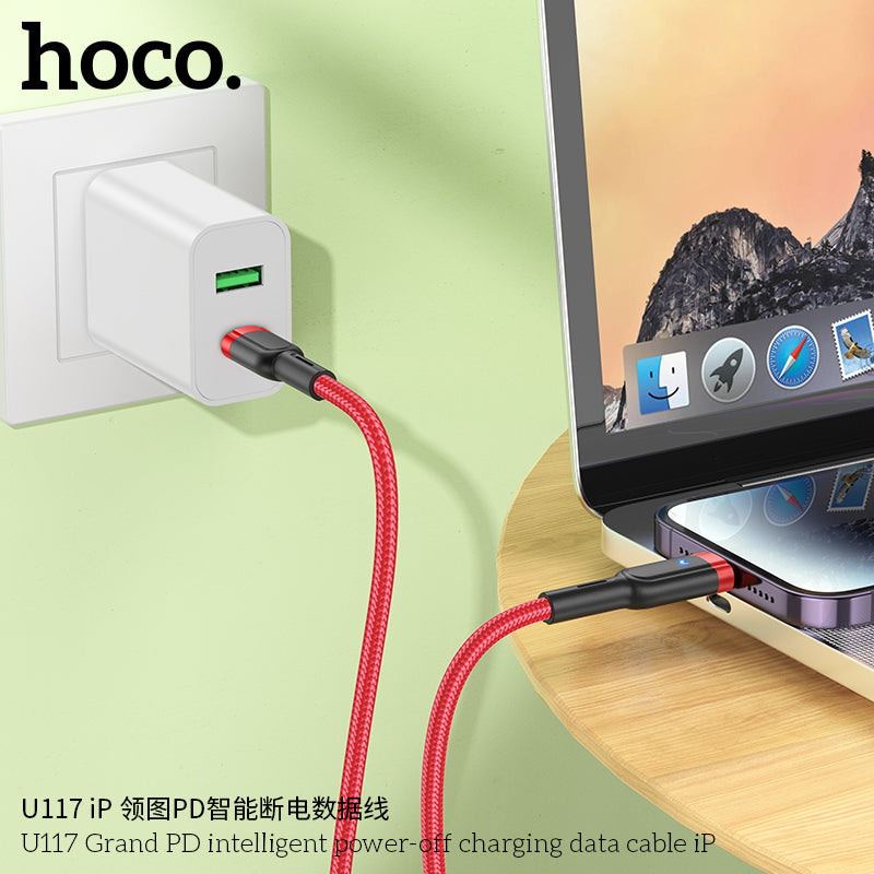 HD_SYNC:U117 Grand PD intelligent power-off charging data cable iP