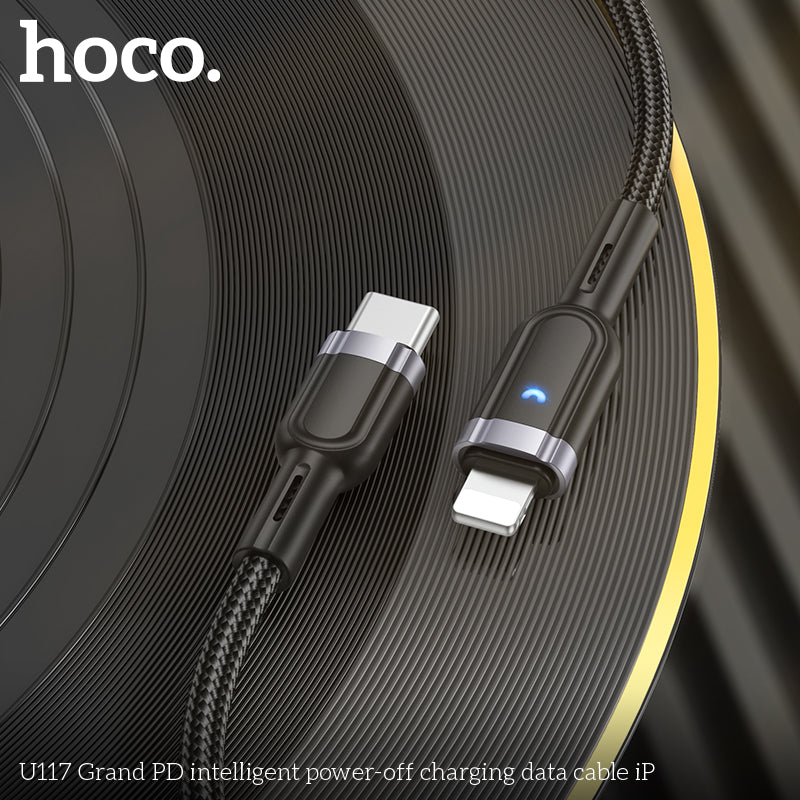 HD_SYNC:U117 Grand intelligent power-off charging data cable Type-C