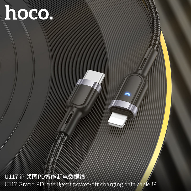 HD_SYNC:U117 Grand PD intelligent power-off charging data cable iP