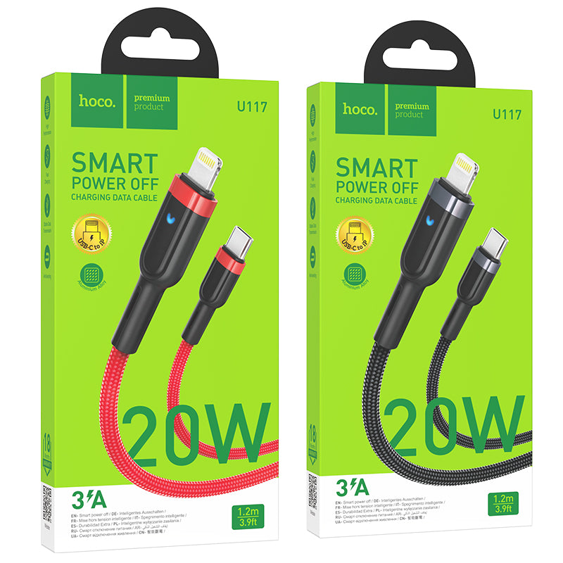 HD_SYNC:U117 Grand PD intelligent power-off charging data cable iP