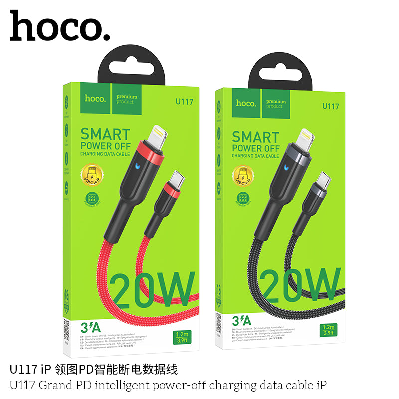 HD_SYNC:U117 Grand PD intelligent power-off charging data cable iP
