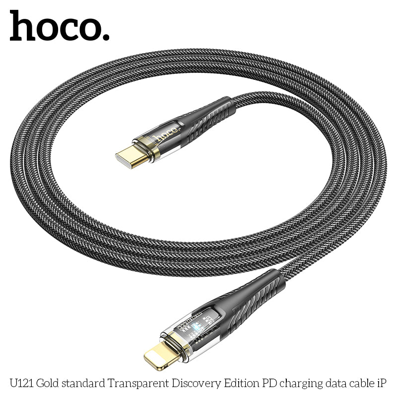 HD_SYNC:U121 Gold standard Transparent Discovery Edition 60W charging data cable Type-C to Type-C