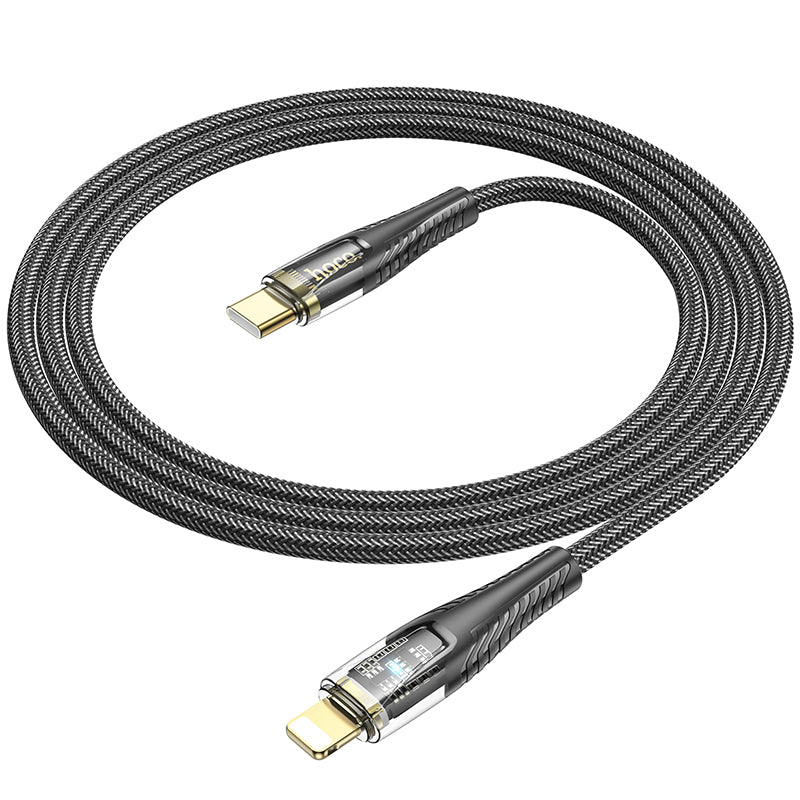 HD_SYNC:U121 Gold standard Transparent Discovery Edition PD charging data cable iP