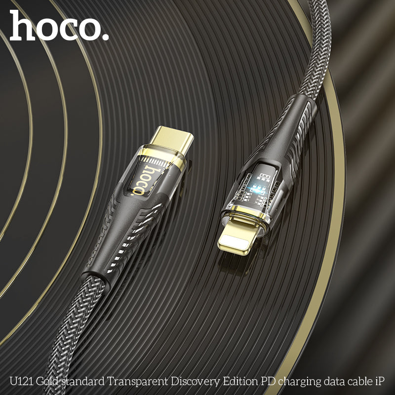 HD_SYNC:U121 Gold standard Transparent Discovery Edition 60W charging data cable Type-C to Type-C