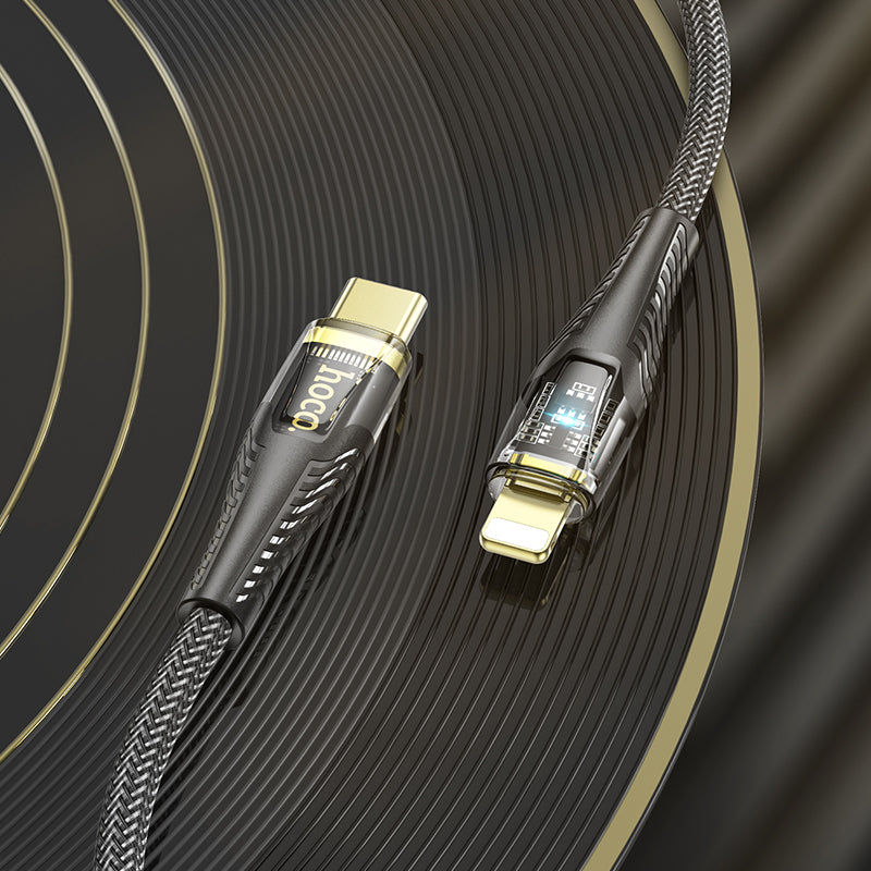 HD_SYNC:U121 Gold standard Transparent Discovery Edition 60W charging data cable Type-C to Type-C