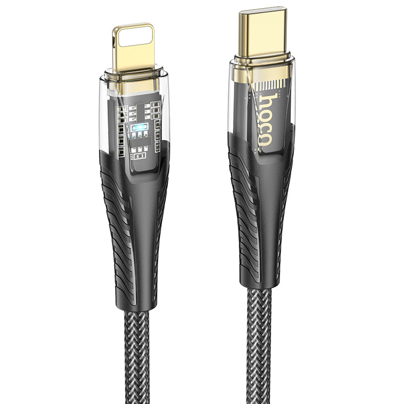 HD_SYNC:U121 Gold standard Transparent Discovery Edition 60W charging data cable Type-C to Type-C