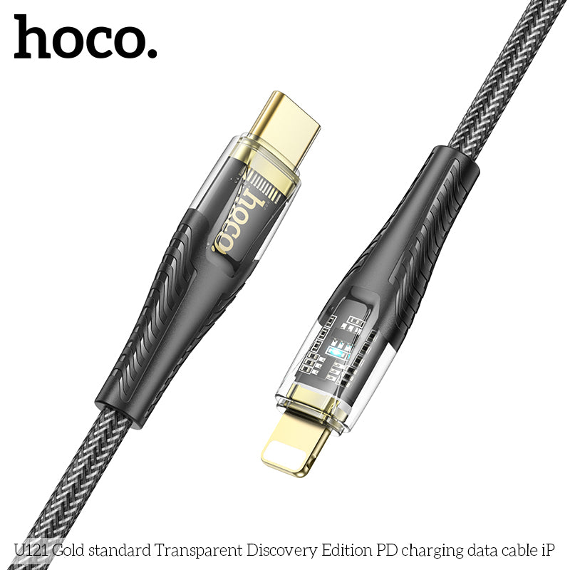 HD_SYNC:U121 Gold standard Transparent Discovery Edition 60W charging data cable Type-C to Type-C