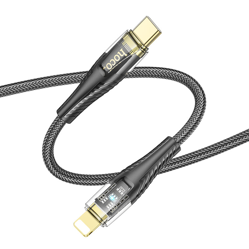 HD_SYNC:U121 Gold standard Transparent Discovery Edition PD charging data cable iP