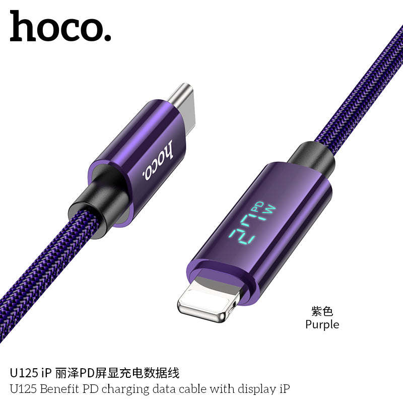 HD_SYNC:U125 Benefit PD charging data cable with display iP