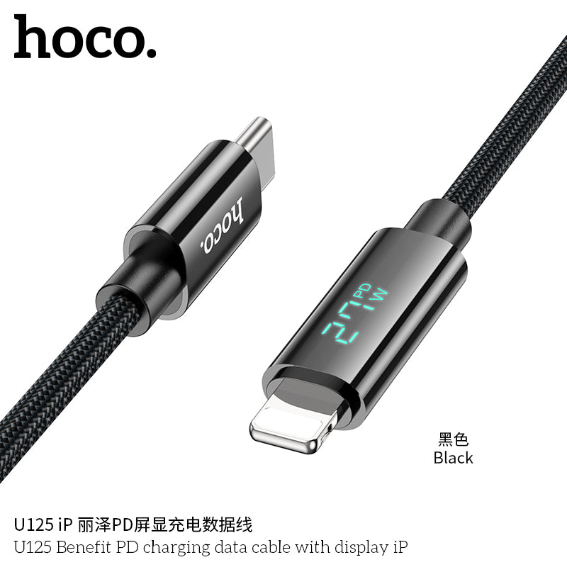 HD_SYNC:U125 Benefit PD charging data cable with display iP