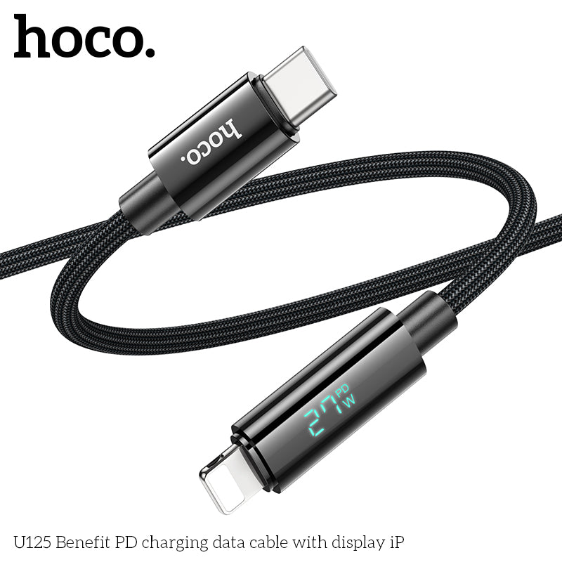 HD_SYNC:U125 Benefit 100W charging data cable with display Type-C to Type-C